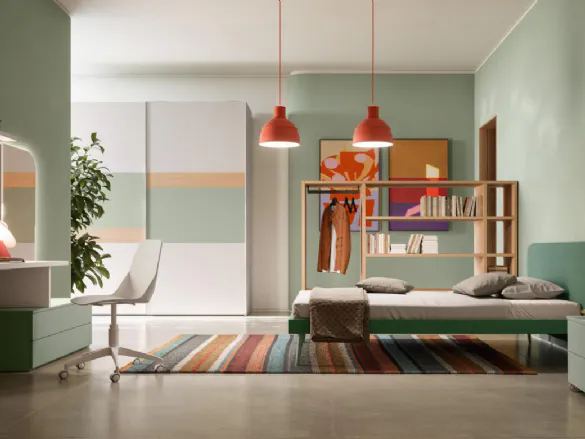 Cameretta Composizione Letto a Terra 05 di Mistral