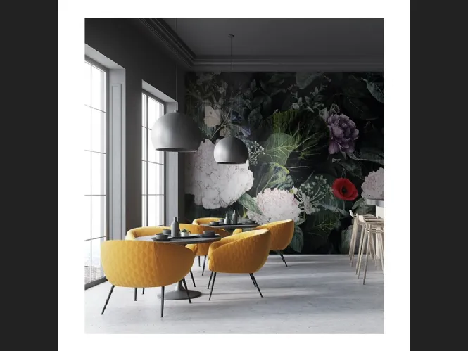 Carta da parati floreale dai colori vivaci Giardino di Adriani e Rossi