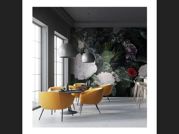 Carta da parati floreale dai colori vivaci Giardino di Adriani e Rossi
