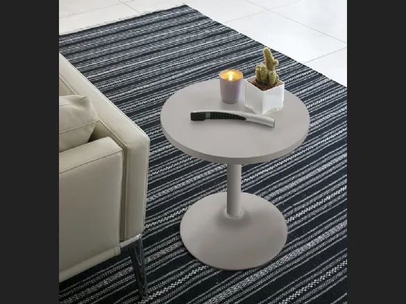 Tavolino rotondo Era in laminato laccato opaco di Target Point