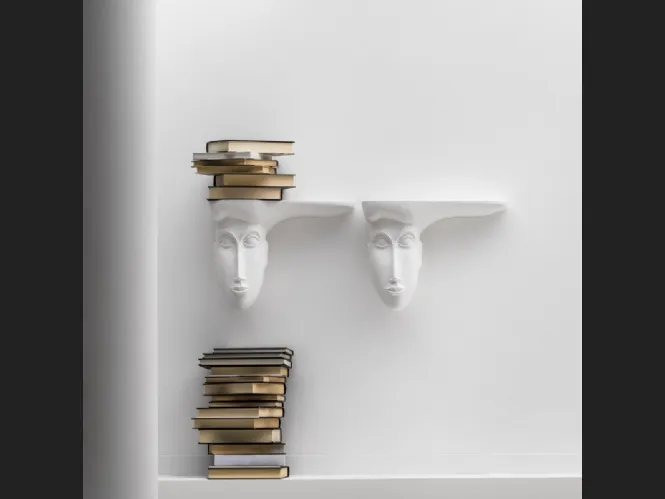 Mensola da parete in ceramica Face Shelves di Adriani e Rossi