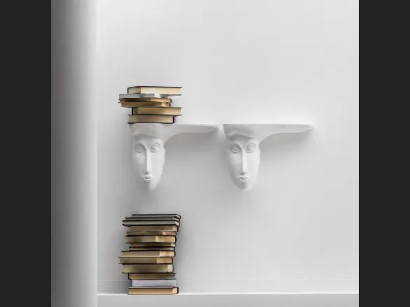 Mensola da parete in ceramica Face Shelves di Adriani e Rossi