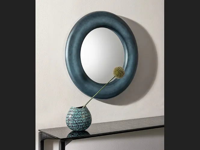 Specchiera Orbit con cornice in alluminio di Sovet