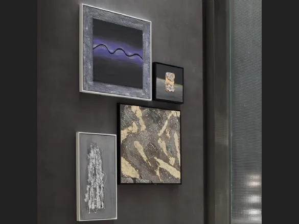 Quadro artistico in stucco e resina eseguito manualmente e montato su cornice in legno Gallery di Adriani e Rossi