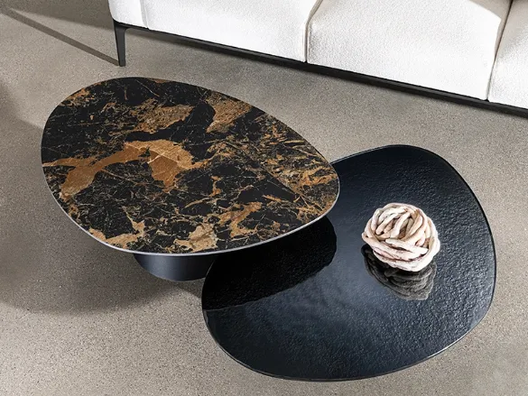 Tavolino Totem Drop in vetro o ceramica di Sovet