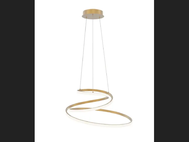 Lampada a sospensione Coaster oro  in alluminio con diffusore in silicone di F_A_N_ Europe