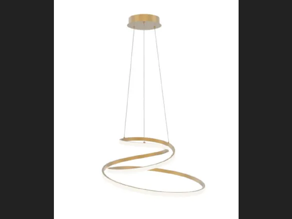 Lampada a sospensione Coaster oro  in alluminio con diffusore in silicone di F_A_N_ Europe