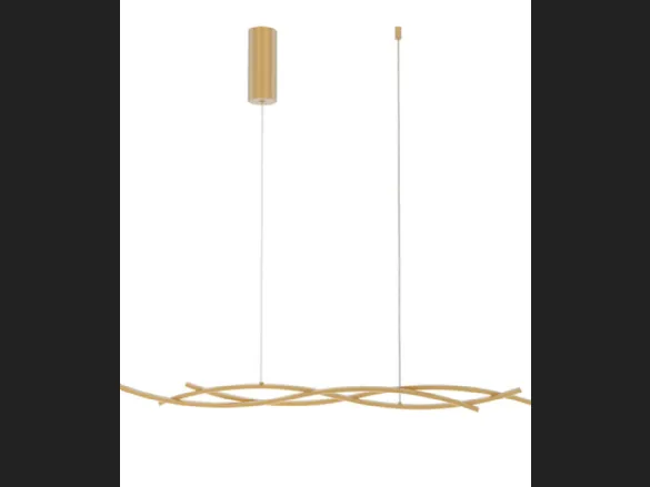 Lampada a sospensione Kinetik Oro con struttura in alluminio e diffusore in silicone di F_A_N_ Europe