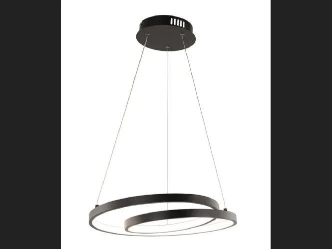 Lampada a sospensione Lieve nero con struttura in alluminio e diffusore in siliconedi F_A_N_ Europe