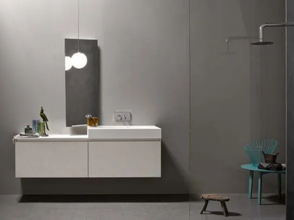 Mobile da Bagno sospeso in melaminico e top in Corian 45 08 di Birex