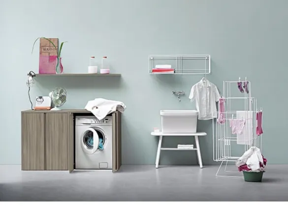 Mobile da Bagno in melaminico e laccato Acqua e Sapone Lavanderia 03 di Birex