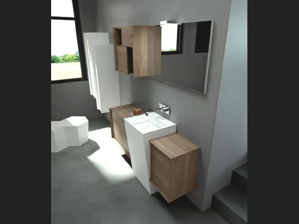 Mobile da Bagno M2 Composizione 2 di Puntotre