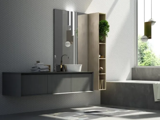 Mobile da Bagno M2 Composizione 3 di Puntotre