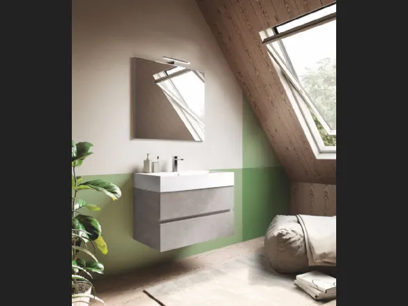 Mobile da Bagno sospeso in laminato Up & Down 12 di Puntotre