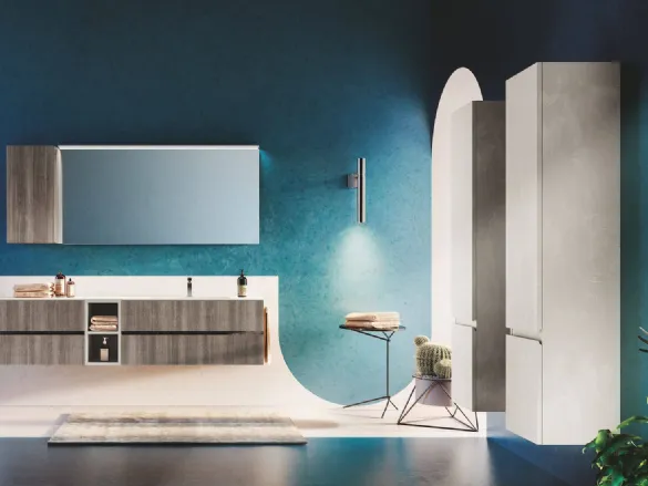 Mobile da Bagno sospeso in laminato Up & Down 04 di Puntotre