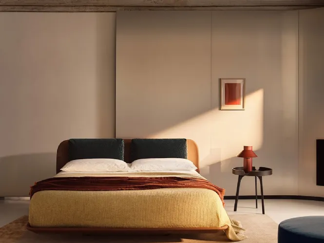 Letto in pelle Tata di Bolzan Letti