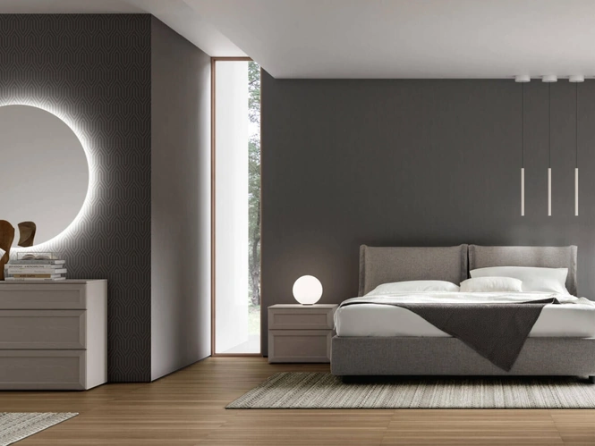 Letto imbottito Lola con contenitore di Maronese