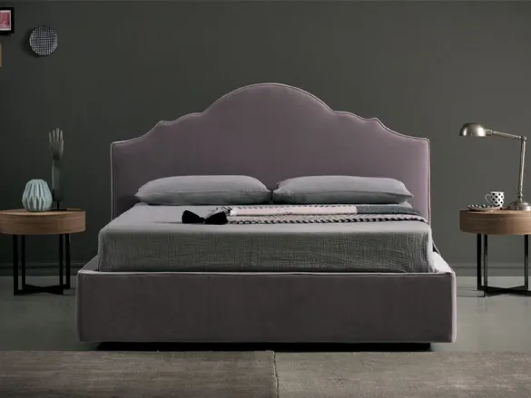 Letto Tiffany in legno e tessuto di Bodema