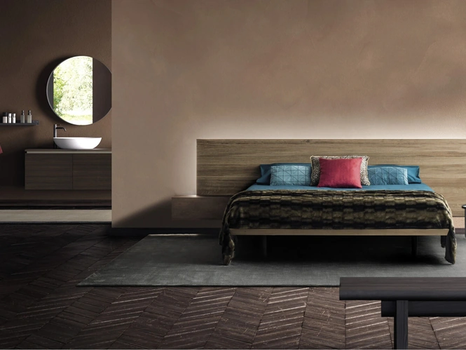 Letto Zen con testiera effetto sospesa di Devina Nais
