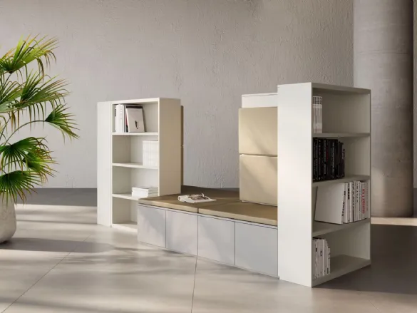 Libreria Isola con Seduta Vani a giorno di Nardi Interni
