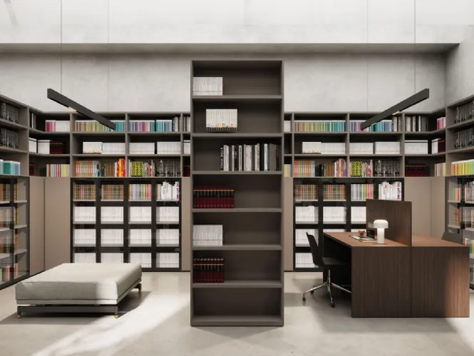 Libreria a Spalla Grigia di Nardi Interni