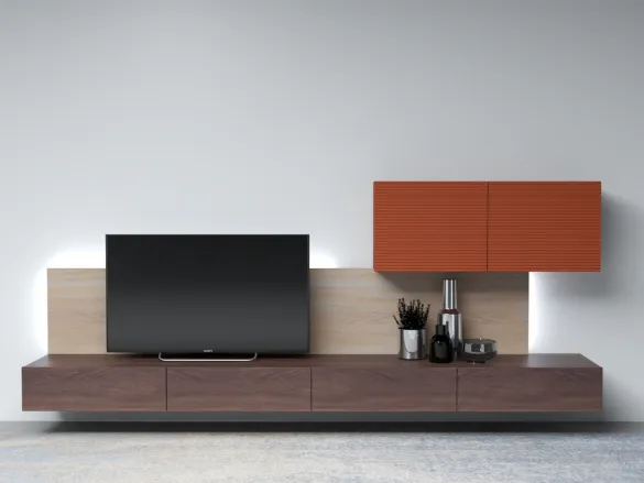 Mobile sospeso Living Zero 16 L29 in legno massello di Devina Nais