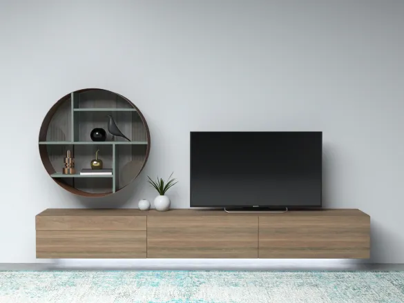 Mobile sospeso Living Zero 16 L33 in Rovere massello di Devina Nais