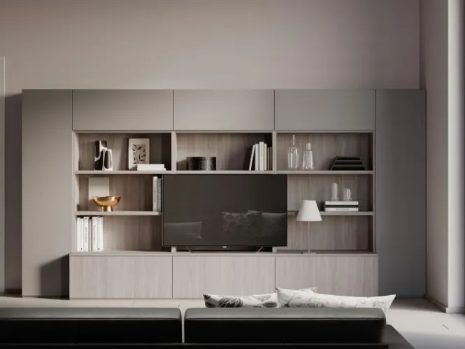 Parete Attrezzata Living Ossidato Modul Box di Nardi Interni
