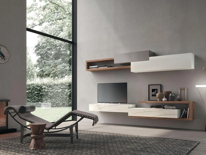 Parete Attrezzata Composizione Horizon 929 di Mobilgam