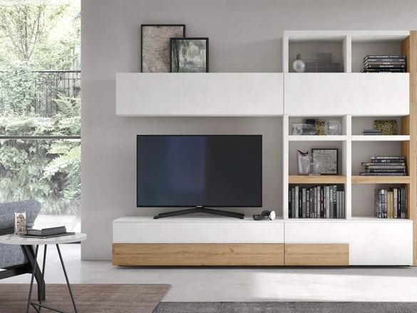 Parete Attrezzata Seta Sistema Spalla Comp SA2215 di Maronese