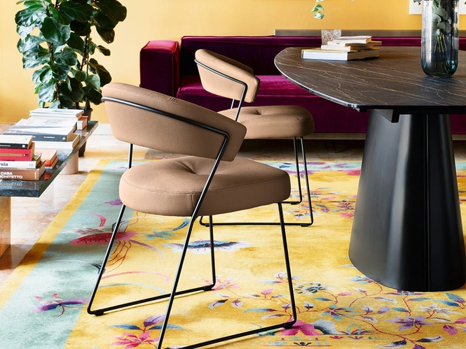 Sedia in ecopelle Ny Anniversary di Connubia