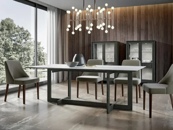 Tavolo Zen Zenith con top in laminato e struttura in legno di Mobilgam