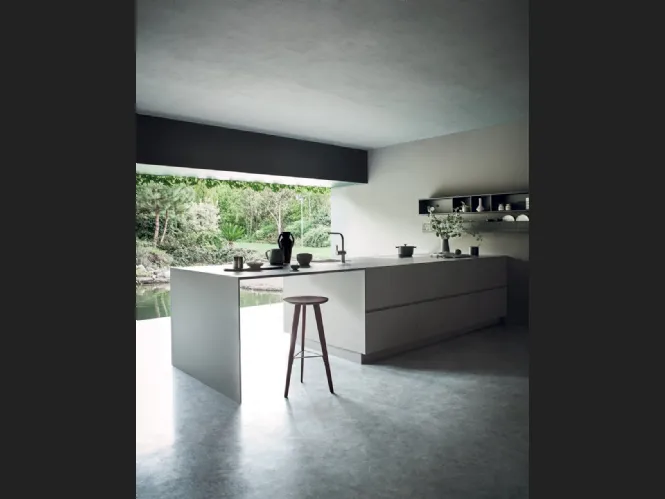 Cucina Design N_Elle Outstanding Lightness in Fenix Pietra di Cesar