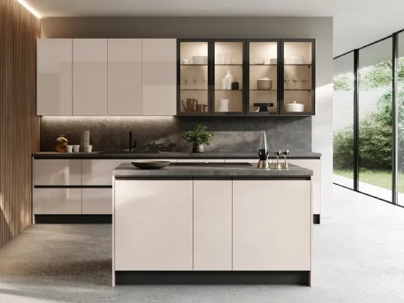 Cucina Design con isola Cloè Cashmere di Zecchinon Cucine