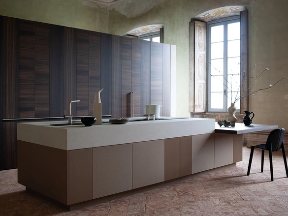 Cucina Design con isola Intarsio Architectural Connections di Cesar
