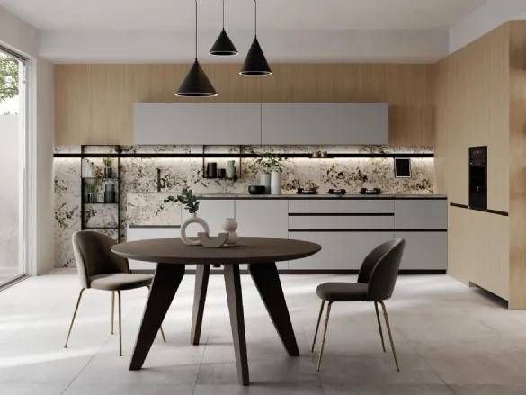 Cucina Design in melaminico con top in granito Isabel Alaska di Zecchinon Cucine