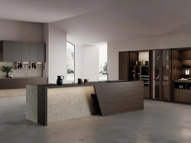 Cucina Design in melaminico e MDI K105 MDI di Zecchinon Cucine
