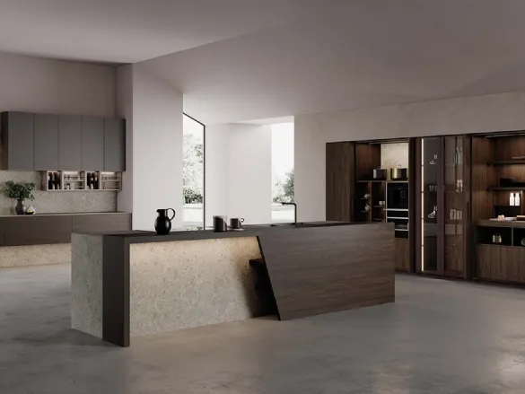Cucina Design in melaminico e MDI K105 MDI di Zecchinon Cucine