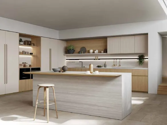 Cucina Design ad angolo Kelly Rovere di Zecchinon Cucine