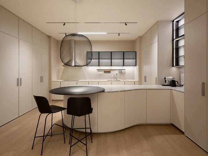 Cucina Design Tangram con penisola di Cesar