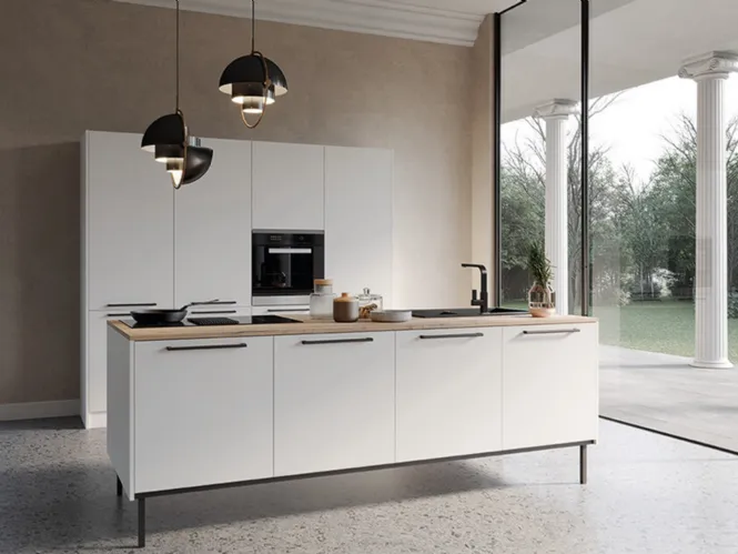 Cucina Design in melaminico con top in laminato quercia Tiffany Nuvola di Zecchinon Cucine