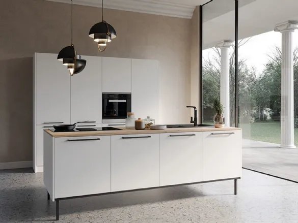 Cucina Design in melaminico con top in laminato quercia Tiffany Nuvola di Zecchinon Cucine