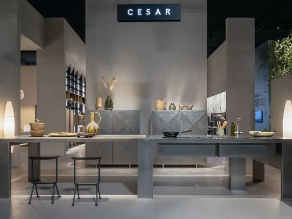 Cucina Design lineare Williamsbourg Outdoor in acciaio inox Vintage di Cesar