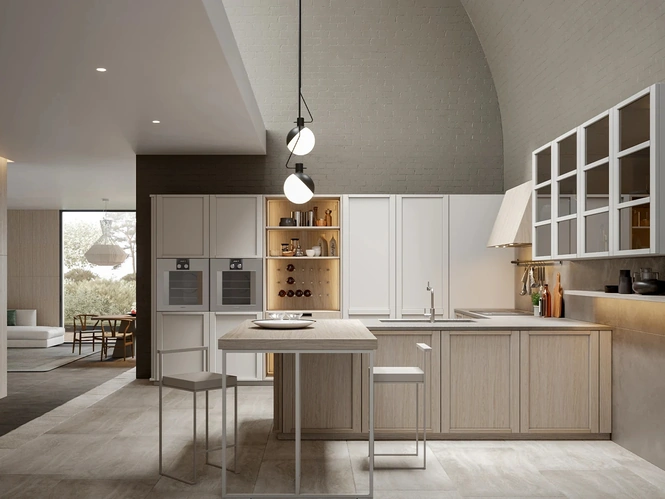 Cucina Moderna E06 Eclettica-Optima di Scandola