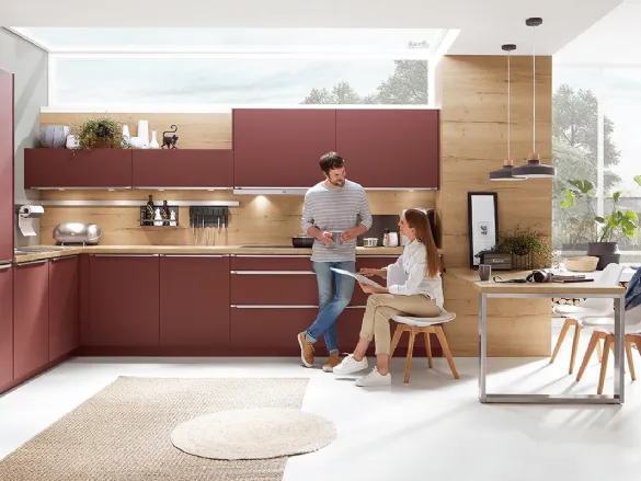 Cucina Moderna angolare con penisola Easytouch 963 di Nobilia