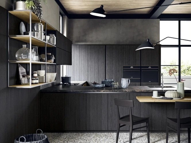 Cucina Moderna con penisola M05 Maestrale di Scandola