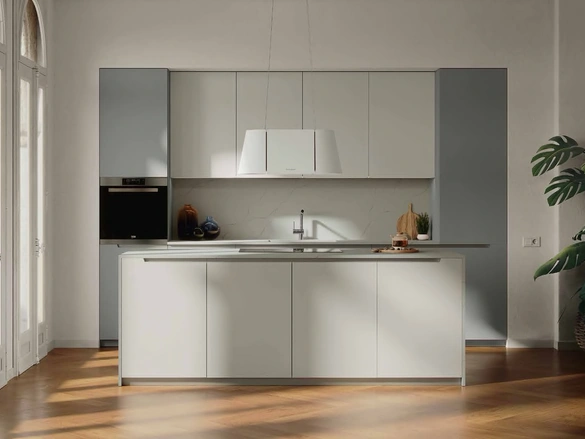 Cucina Moderna in pet con isola MK08 di Gentili Cucine