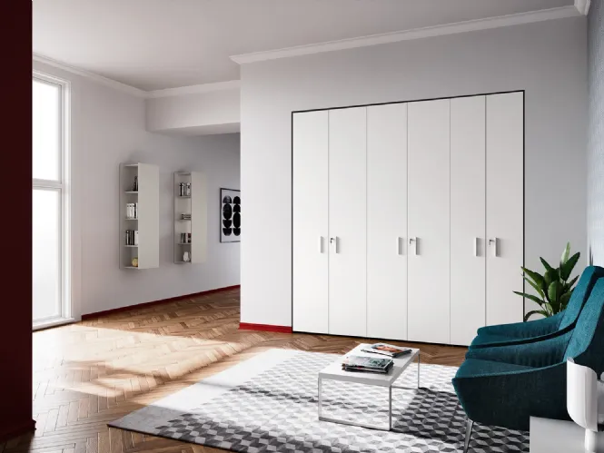 Armadio su misura con ante battenti laccato Bianco di Colombini Office