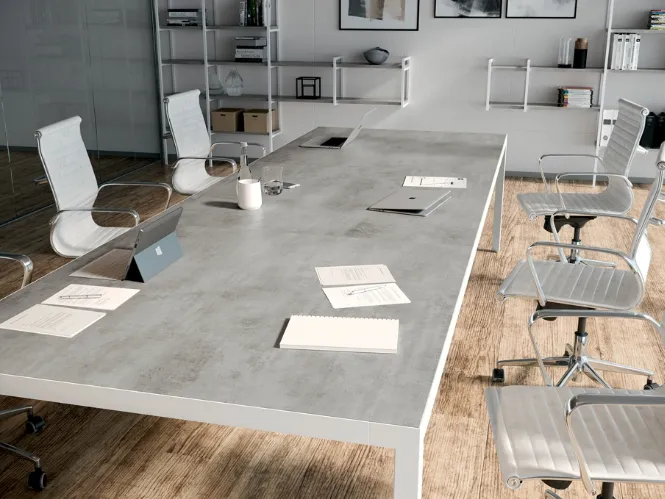 Scrivania Direzionale D1 07 in melaminico e metallo di Colombini Office