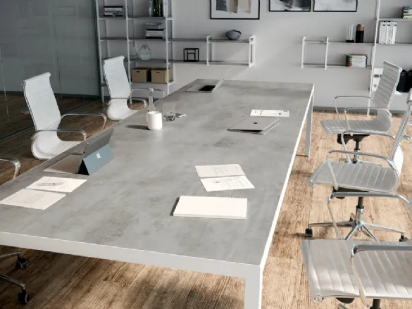 Scrivania Direzionale D1 07 in melaminico e metallo di Colombini Office